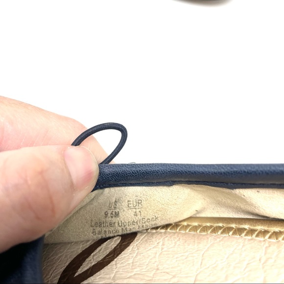 Sam Edelman Felicia Navy Nappa Leather Ballet Flats Size 9.5/ 41 - Picture 14 of 16